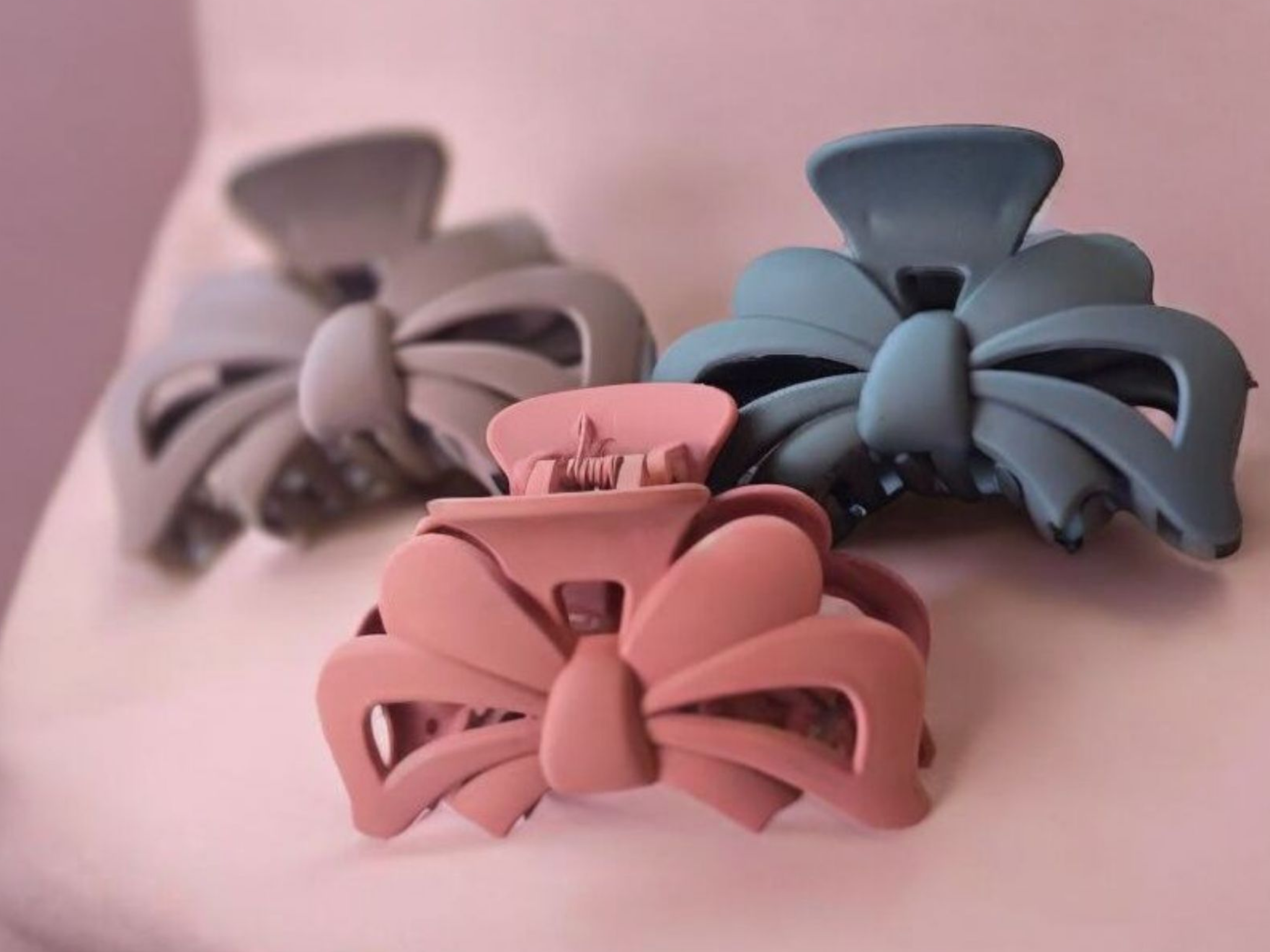 Matte Bow Hair Claw Clip – Assorted Colors - Image 3