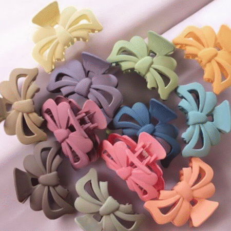 Matte Bow Hair Claw Clip – Assorted Colors