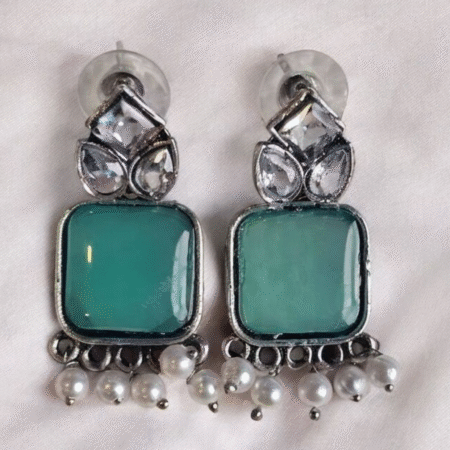 Vintage Crystal & Pearl Drop Earrings