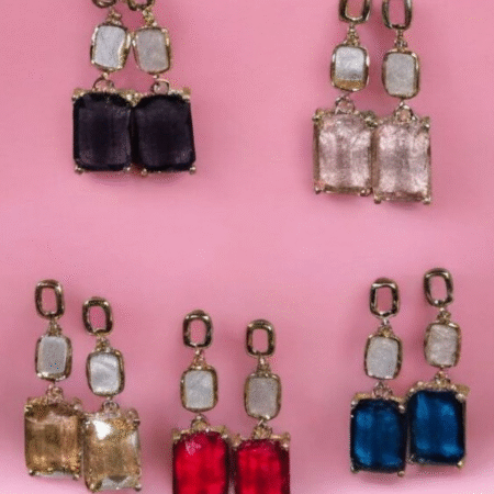 Luxe Radiance Double-Drop Crystal Rhinestone Earrings