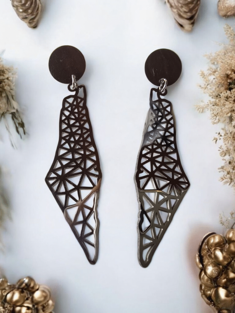 Geometric Grace Sculptural Statement Earrings