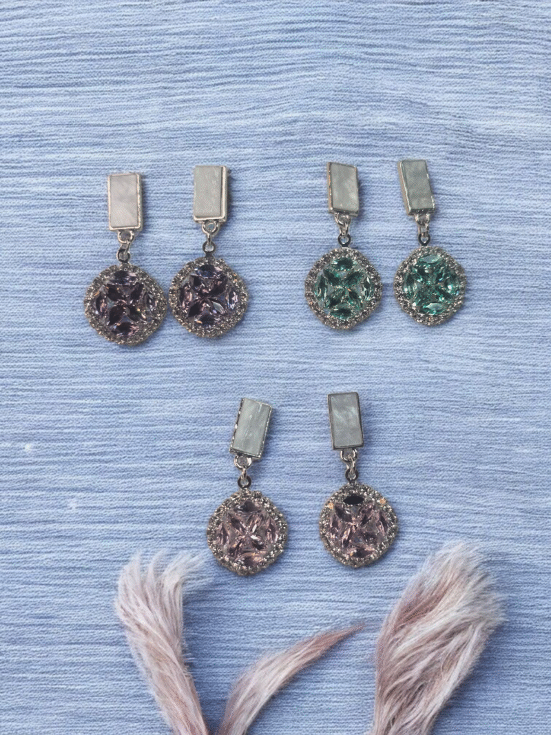 Lustredrop Iris Glow Statement Earrings - Image 2