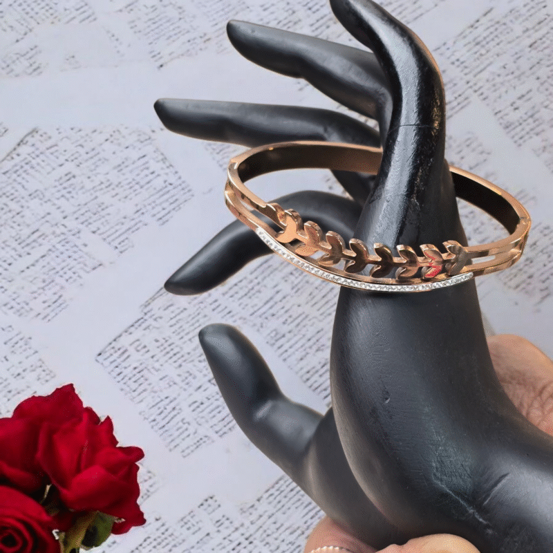 Rosé Laurel Glimmer Cutout Bracelet - Image 2