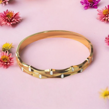 Golden Rivulet Dual-Bar Bracelet