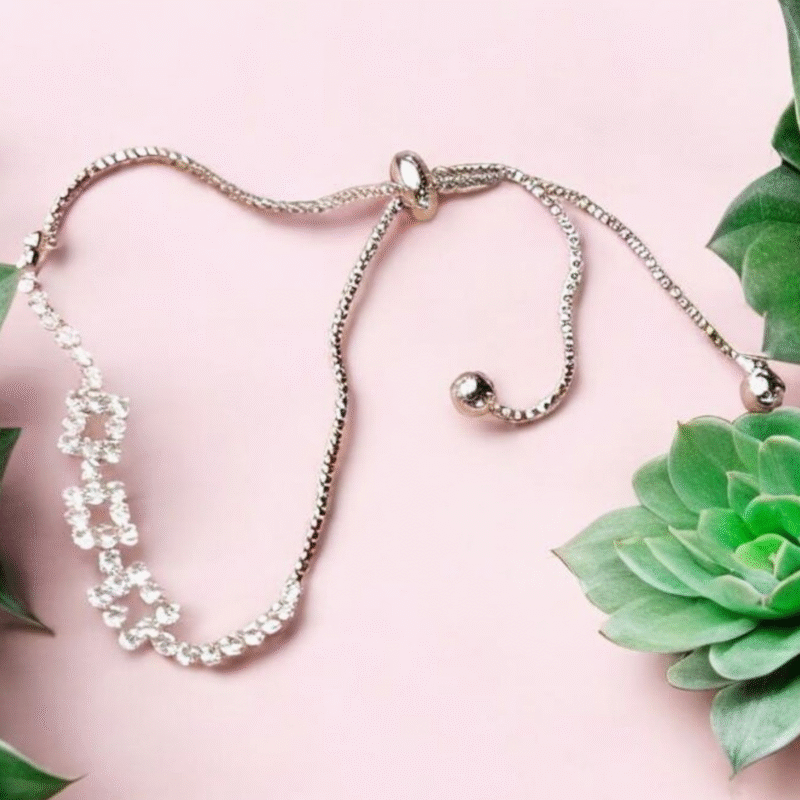 Radiance Luxe Silver Adjustable Bracelet - Image 5