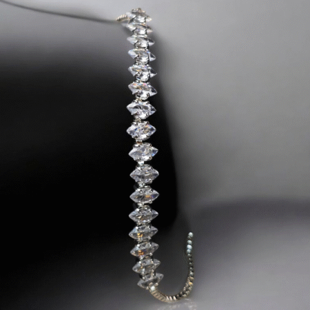 Glistening Marquise Grace Silver Bracelet