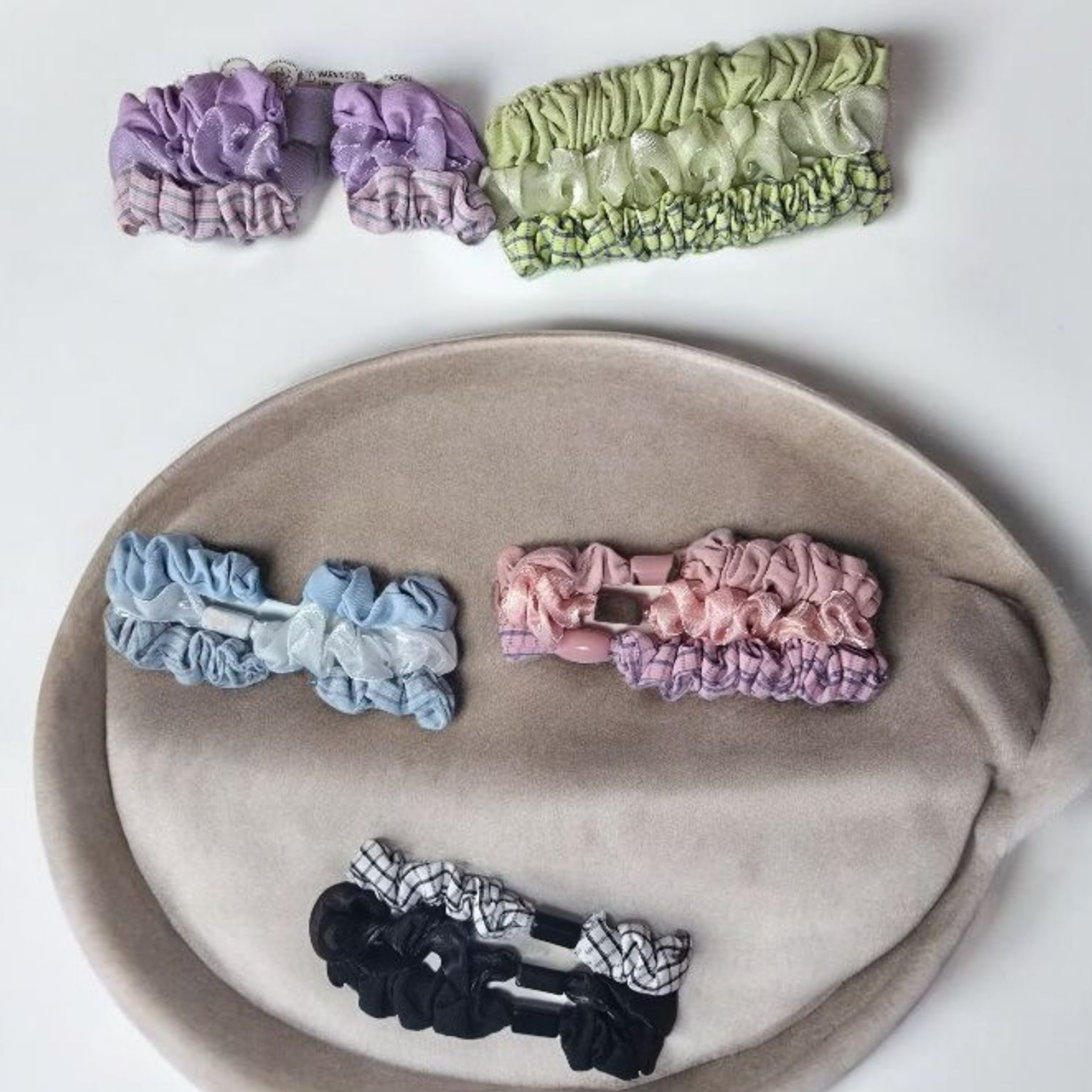 Pastel Ruffle Mini Scrunchie Set - Image 3