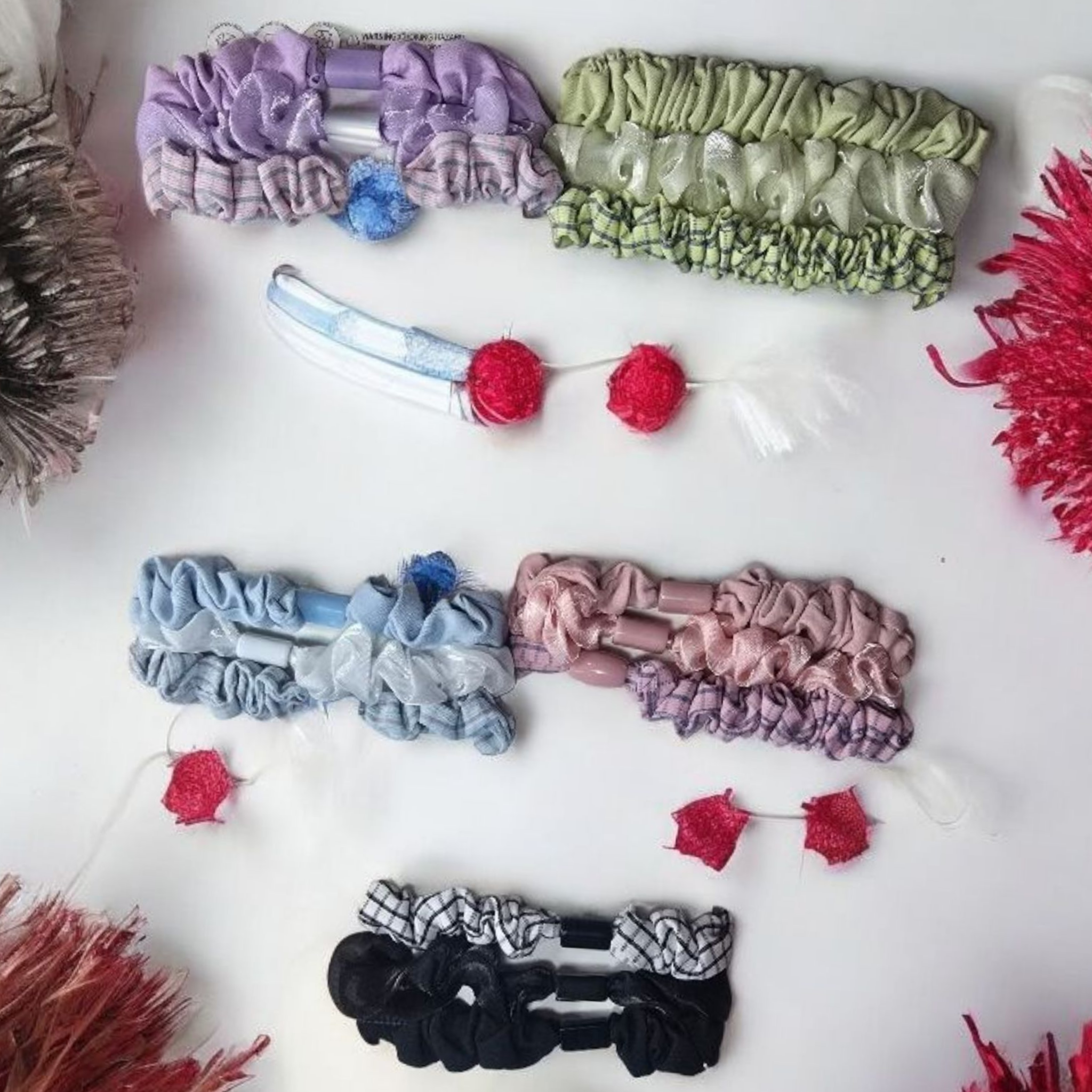 Pastel Ruffle Mini Scrunchie Set - Image 10