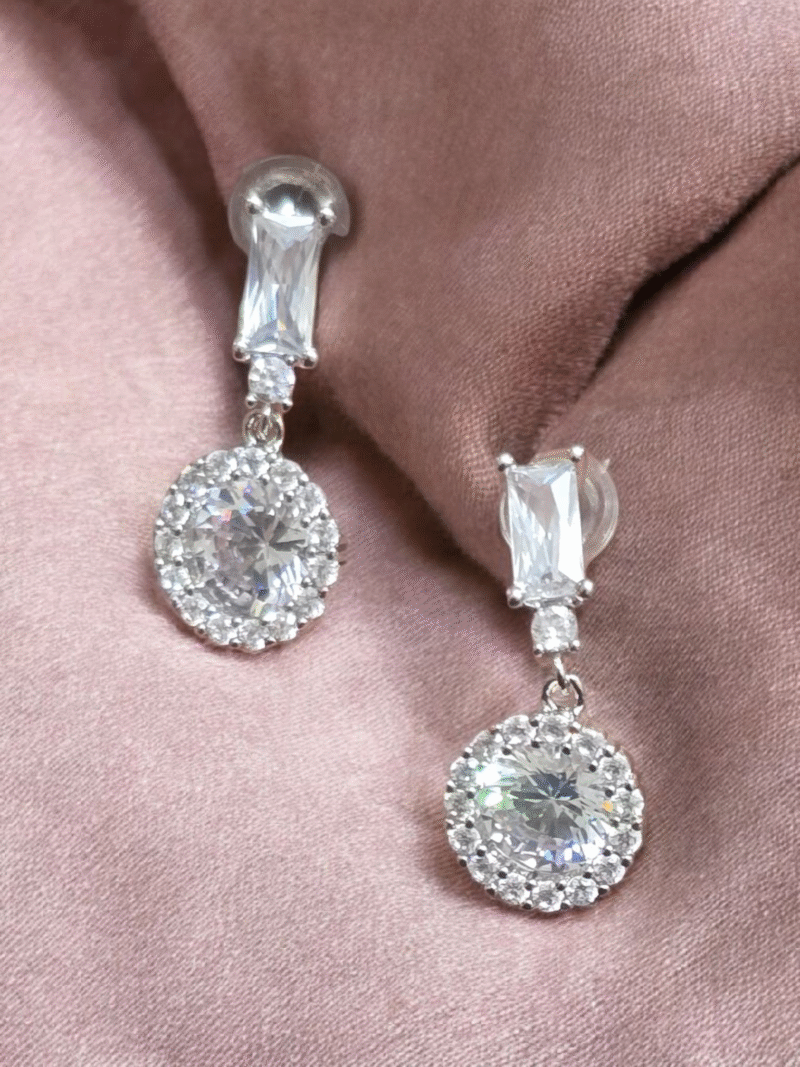Radiant Cascade Crystal Luxe Prism Halo Drop Earrings