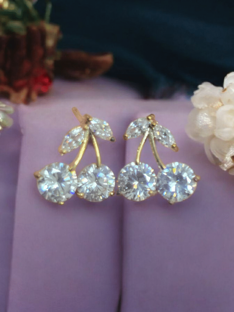 Crystal Cherry Blossom Sparkle Studs - Image 6