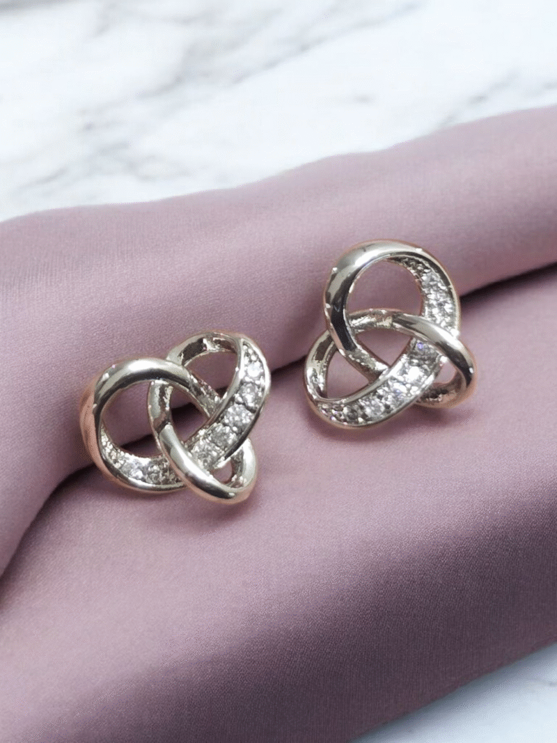 Infinite Elegance Crystal Knot Studs - Image 6