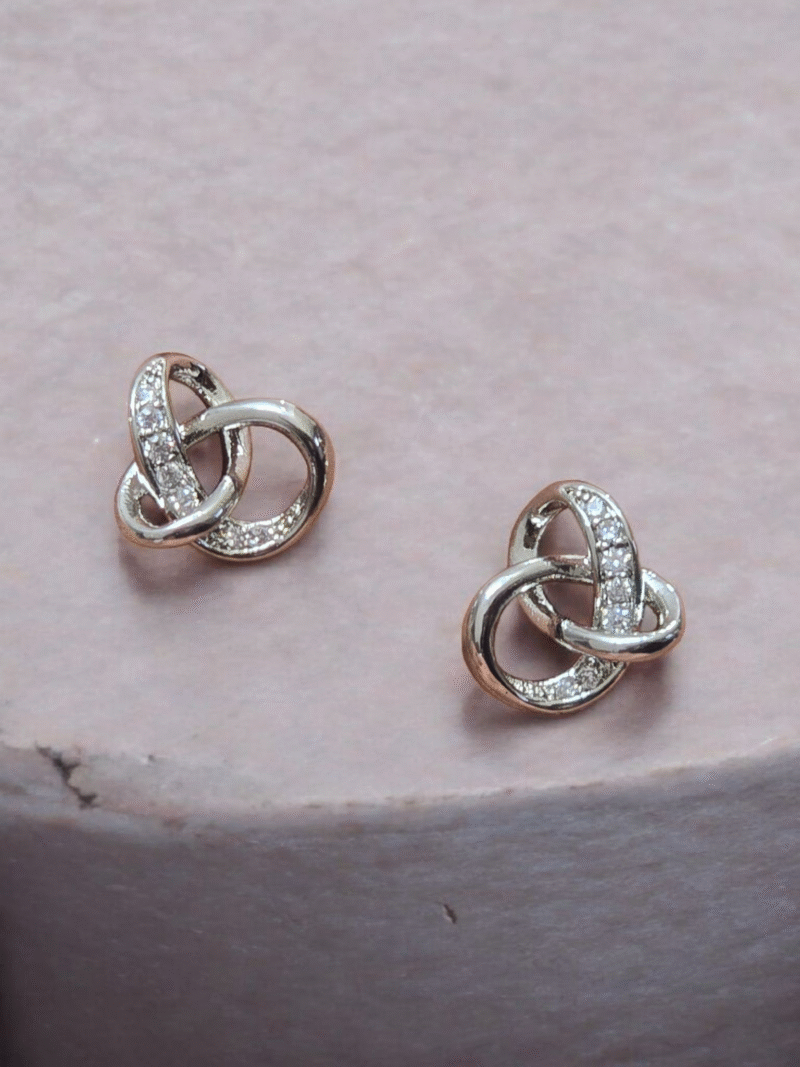 Infinite Elegance Crystal Knot Studs - Image 8