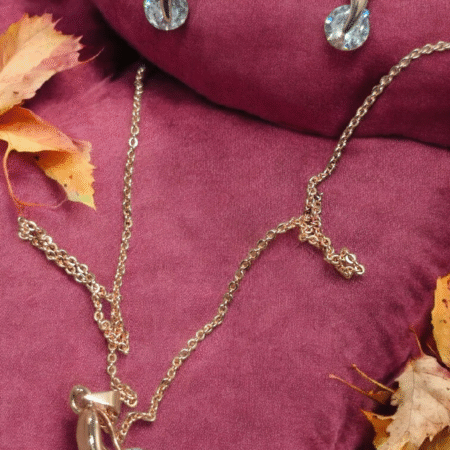 Elegant Flow Crystal Neck Chain & Stud Set