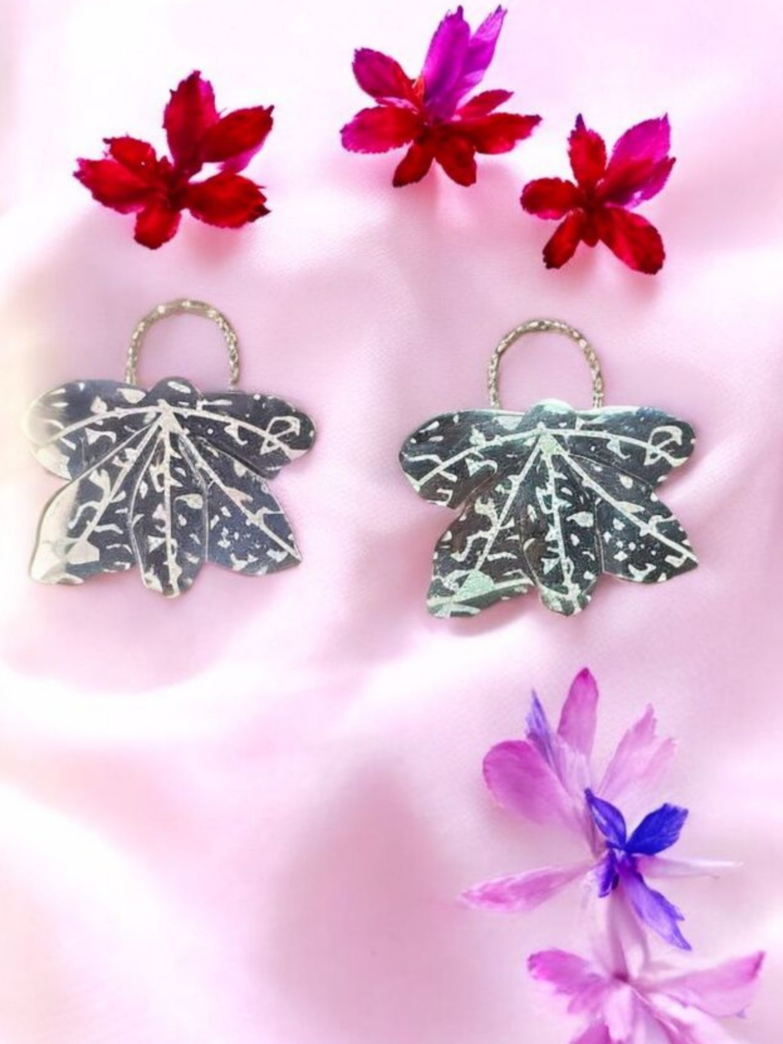 Midnight Moth Silver – Black Earrings - Image 16