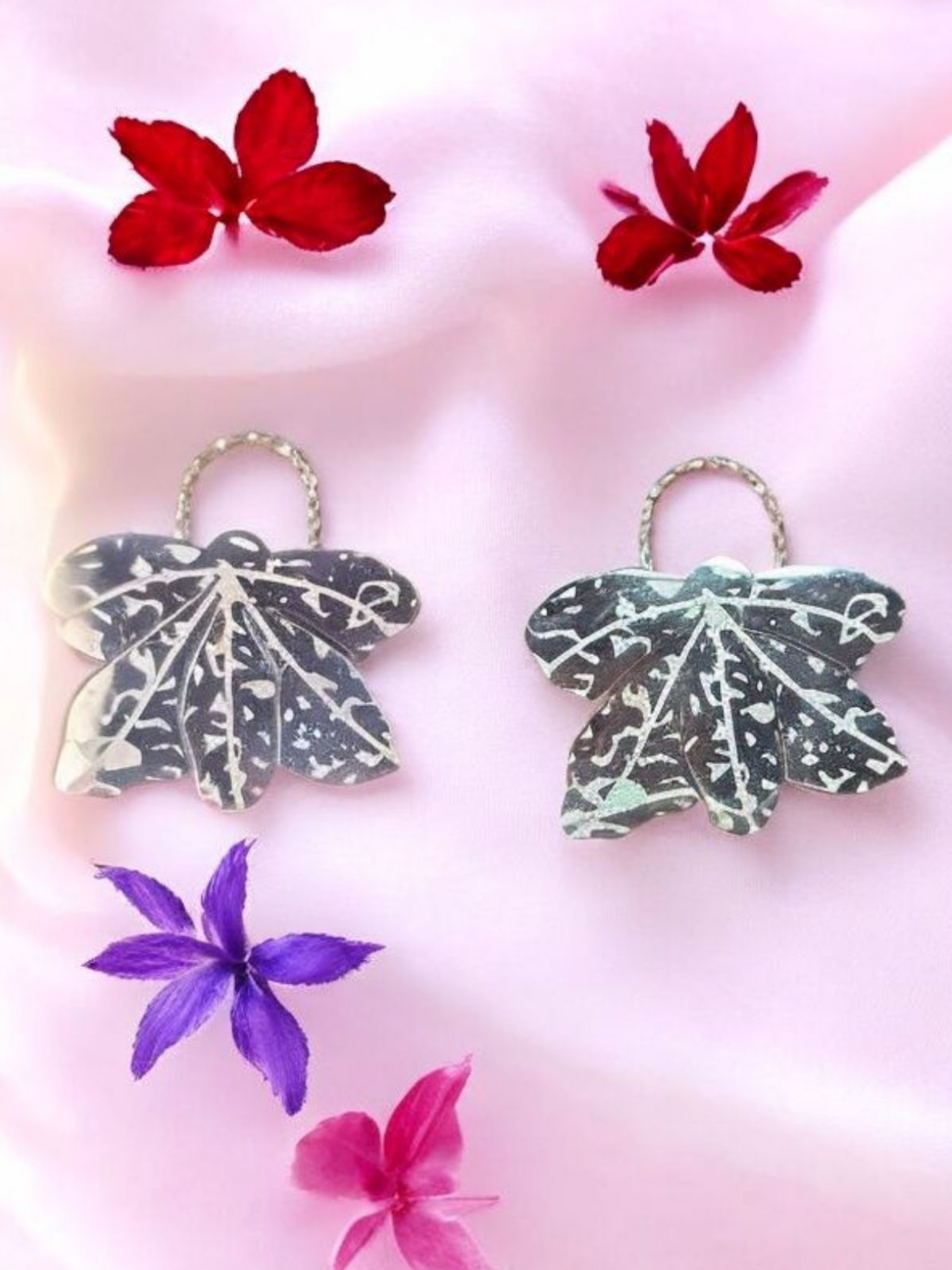 Midnight Moth Silver – Black Earrings - Image 14